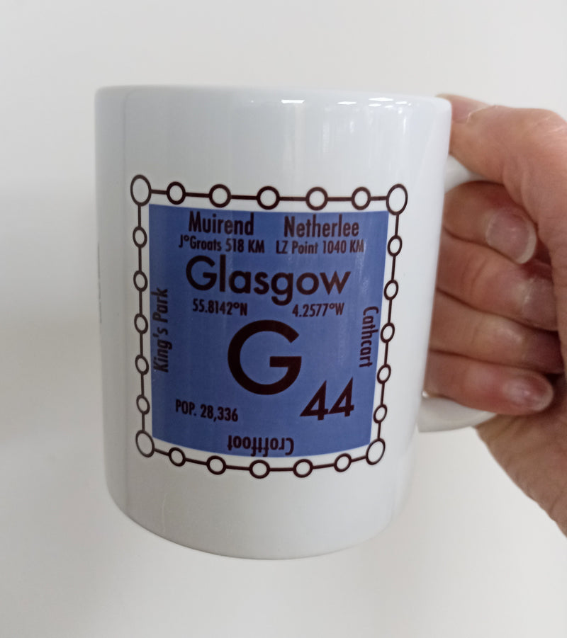 Glasgow postcode mug - G44 area