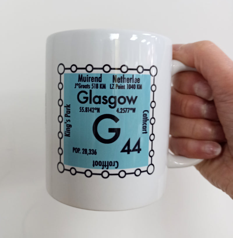 Glasgow postcode mug - G44 area