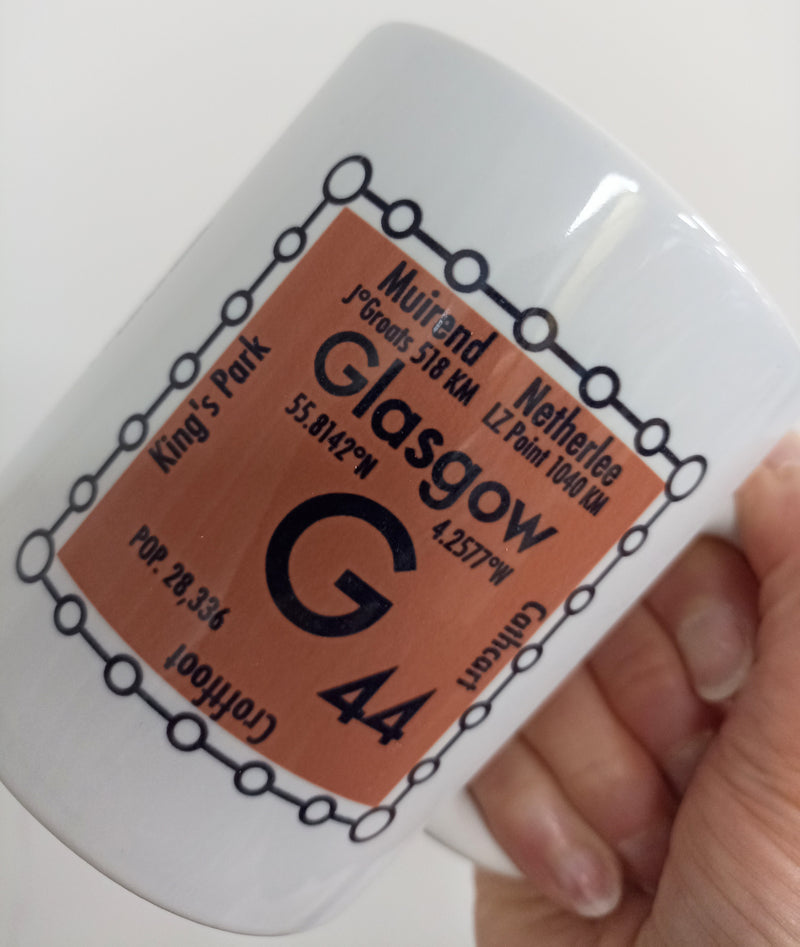 Glasgow postcode mug - G44 area