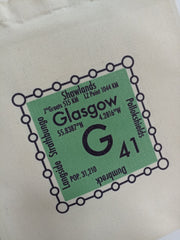 Glasgow postcode tote bag - G41 area