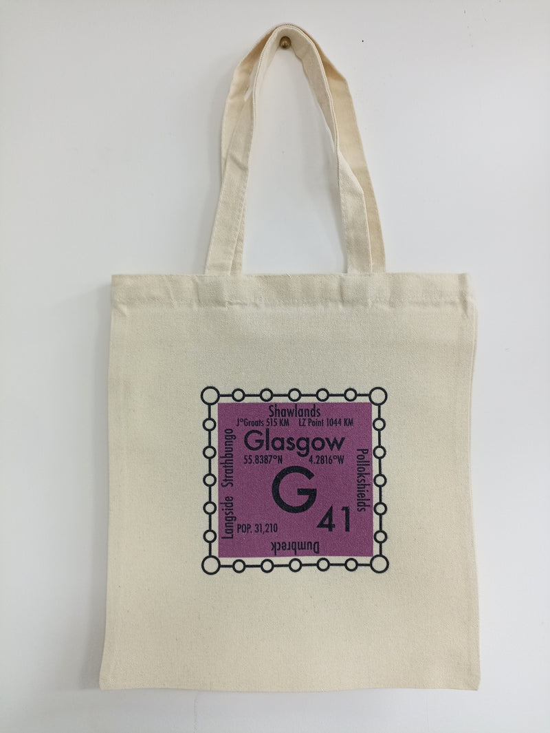 Glasgow postcode tote bag - G41 area