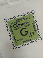 Glasgow postcode tote bag - G41 area