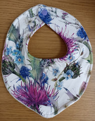 Dribble style bib - thistle print