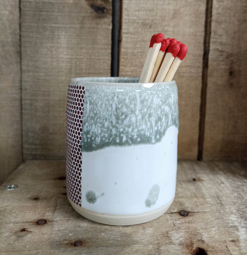 Ceramic match striker pots