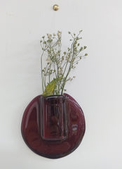 Fused glass flower pocket - for fresh or dried