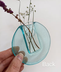 Fused glass flower pocket - for fresh or dried
