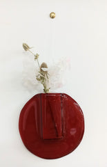 Fused glass flower pocket - for fresh or dried
