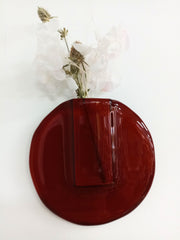 Fused glass flower pocket - for fresh or dried