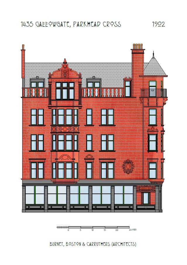 Tenement A3 print - 1435 Gallowgate, Parkhead Cross