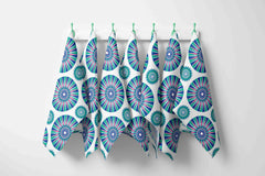 Geometric colourful cotton tea towel