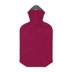 Lambswool Knit mini Hot Water Bottle - raspberry