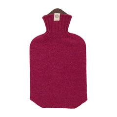 Lambswool Knit mini Hot Water Bottle - raspberry