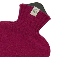 Lambswool Knit mini Hot Water Bottle - raspberry