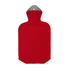 Lambswool Knit mini Hot Water Bottle - red