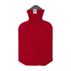 Lambswool Knit mini Hot Water Bottle - red