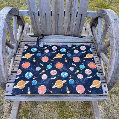Waterproof sit mat - outer space print