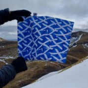 Waterproof sit mat - Scottish Saltire print