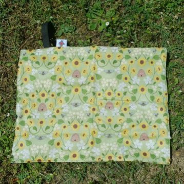 Waterproof sit mat - Bee Amongst The Sunflowers print