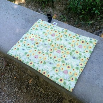 Waterproof sit mat - Bee Amongst The Sunflowers print