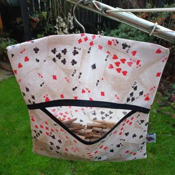 Peg bag (PVC) - playing cards