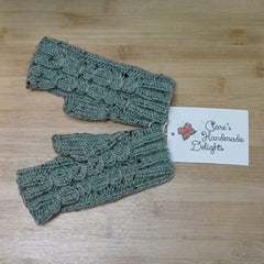 Hand knitted fingerless gloves - Column design