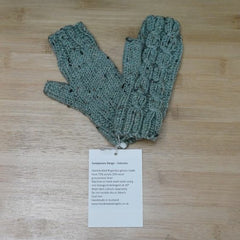 Hand knitted fingerless gloves - Column design