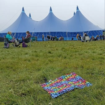 Waterproof sit mat - festival print
