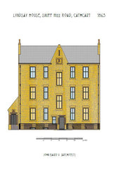 Tenement A3 print - Lyndsay House, Snuff Mill Road, Cathcart