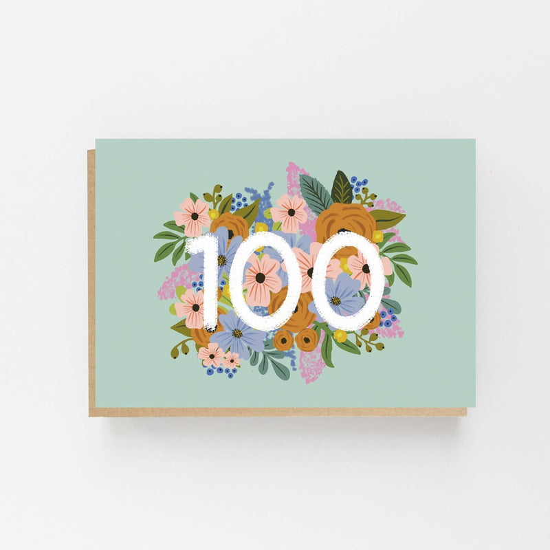100 floral card