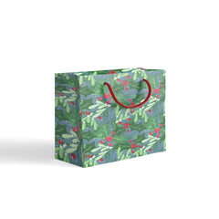 Holly & mistletoe gift bag - 2 sizes available