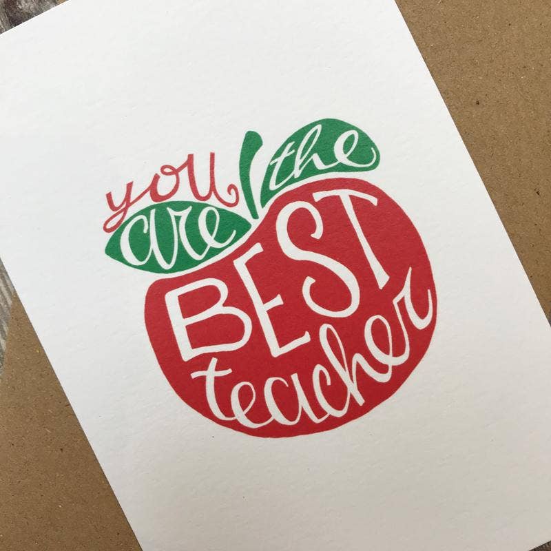 You are the BEST teacher card
