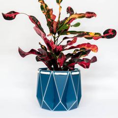 Origami plant pot (navy) - 3 sizes available