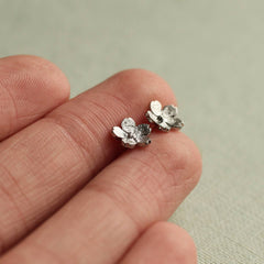 Forget-me-not sterling silver stud earrings