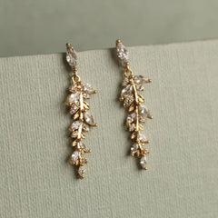 Feather Fern Drop Earrings