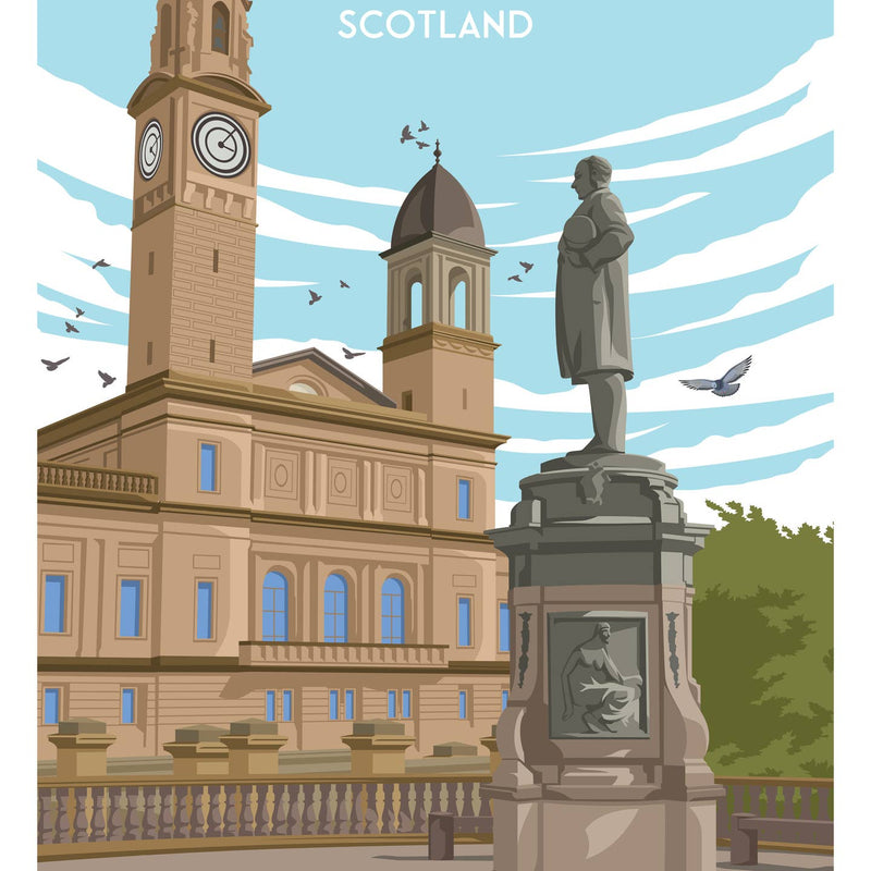 Paisley A4 travel poster print