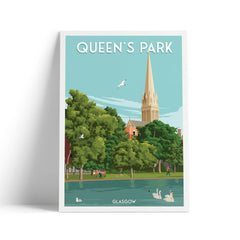 Queen's Park, Glasgow - A4 travel poster print