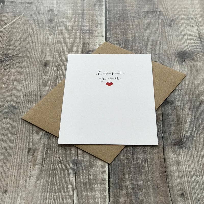 Love you heart card