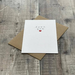 Love you heart card