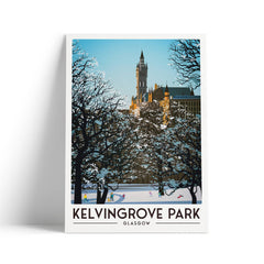 Kelvingrove Park A4 travel poster print