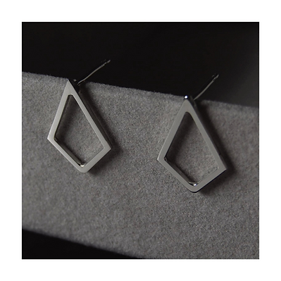 Sterling Silver diamond shape studs