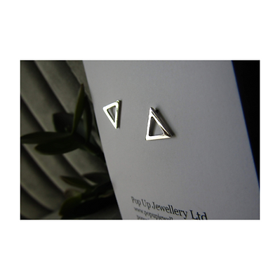 Sterling Silver triangle studs