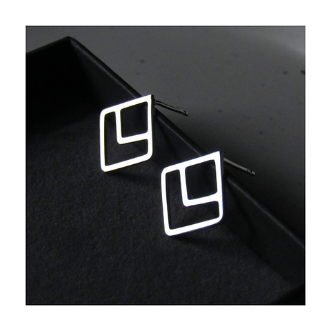 Sterling Silver squares studs