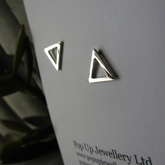 Sterling Silver triangle studs