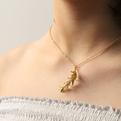 Rosemary Leaf necklace