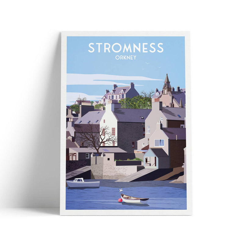 Stromness, Orkney A4 travel poster print