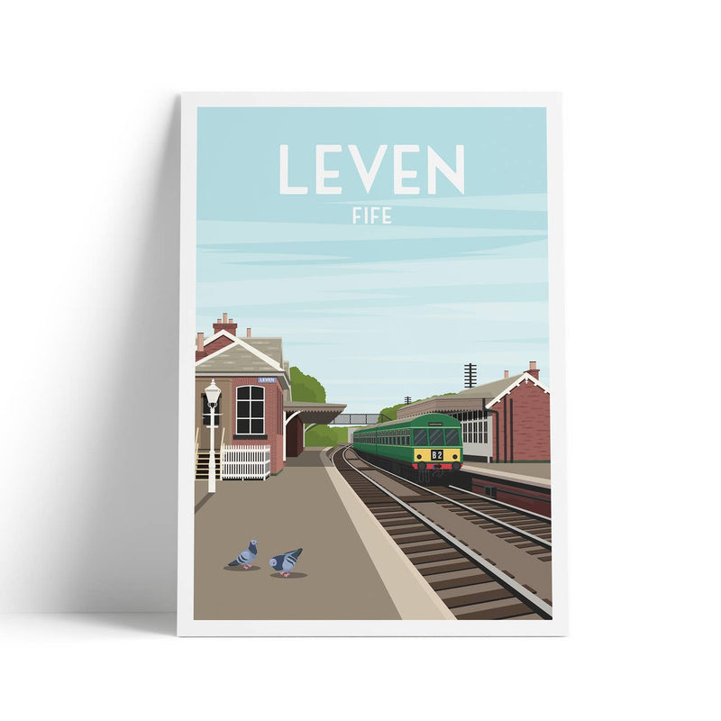 Leven's old Railway Station A4 travel poster print