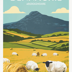 Bennachie A4 travel poster print