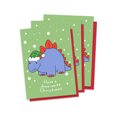 Have a dino-mite Christmas - pack of 5 mini cards