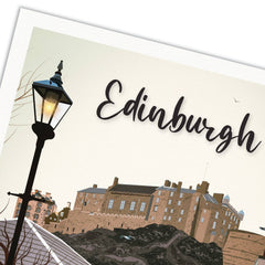 Edinburgh A4 travel poster print