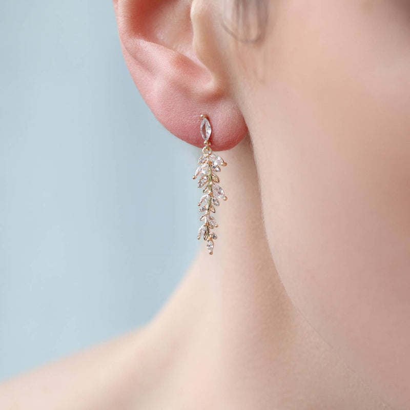 Feather Fern Drop Earrings